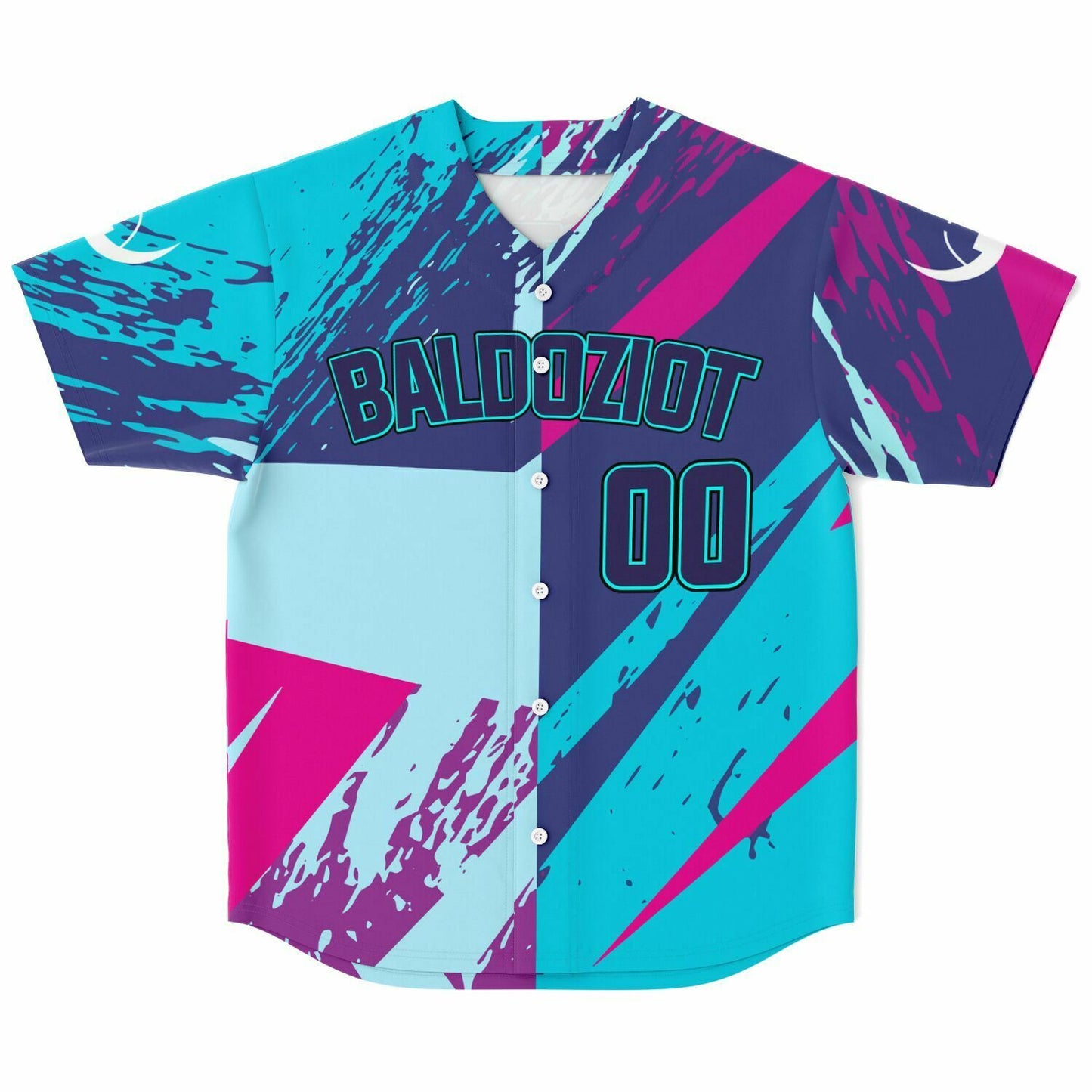 Adult Baldoziot 'Aqua Splash' Custom Baseball Jersey