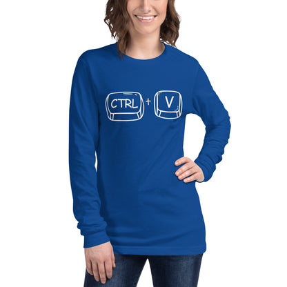 Adult 'CTRL + V'  Long Sleeve T-Shirt