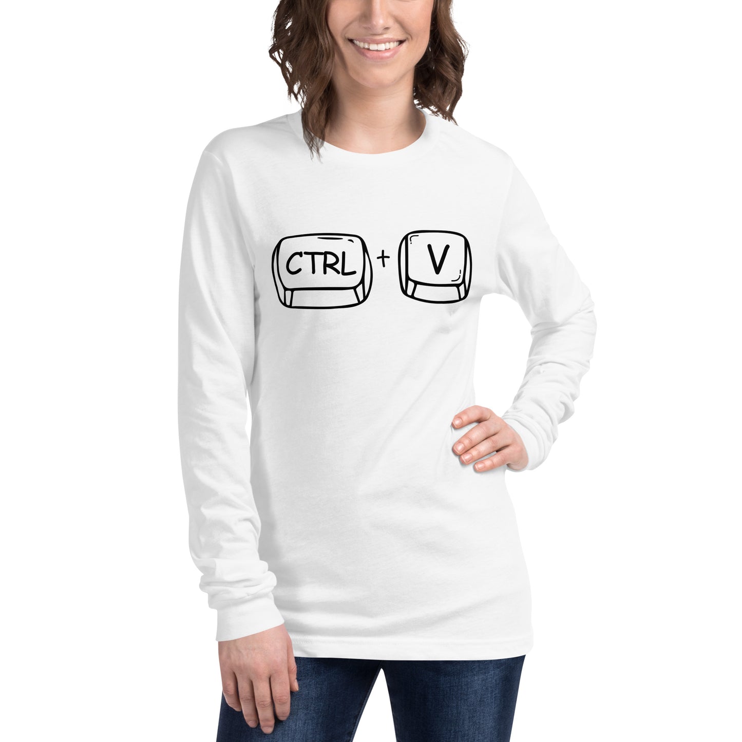 Adult 'CTRL + V'  Long Sleeve T-Shirt