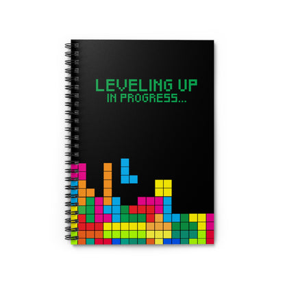 Tetris 'Leveling Up' Spiral Notebook