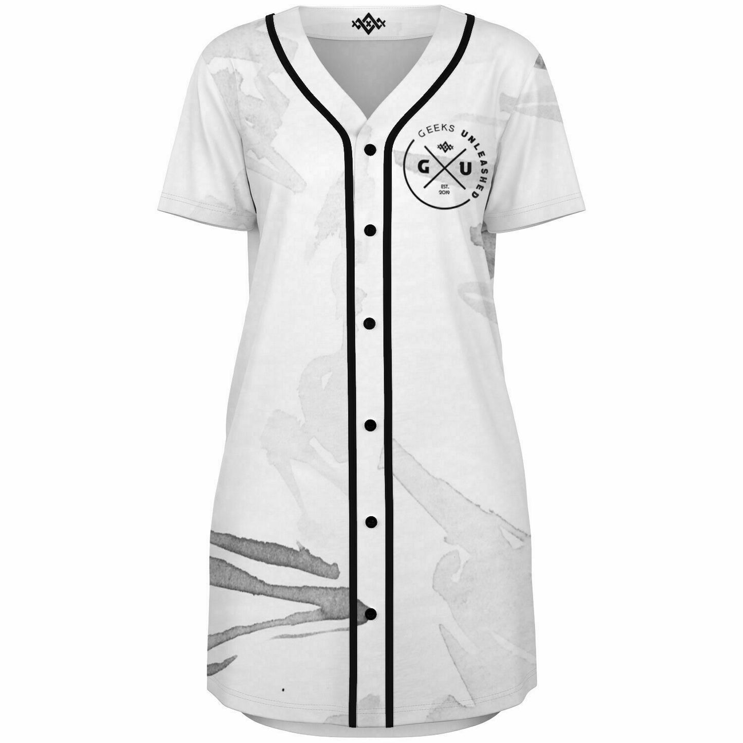 Women's All Over Print Baseball Jersey Dress