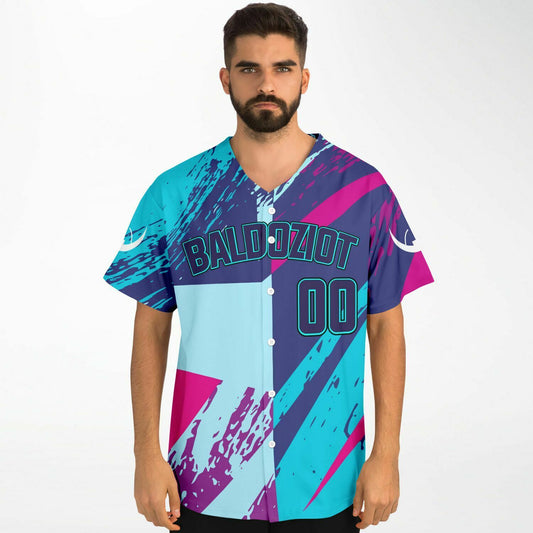 Adult Baldoziot 'Aqua Splash' Custom Baseball Jersey