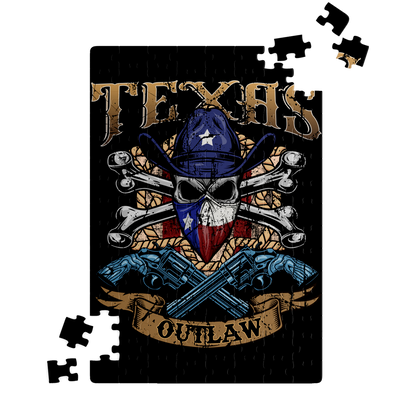 Texas Outlaw Skull and Bones Puzzle