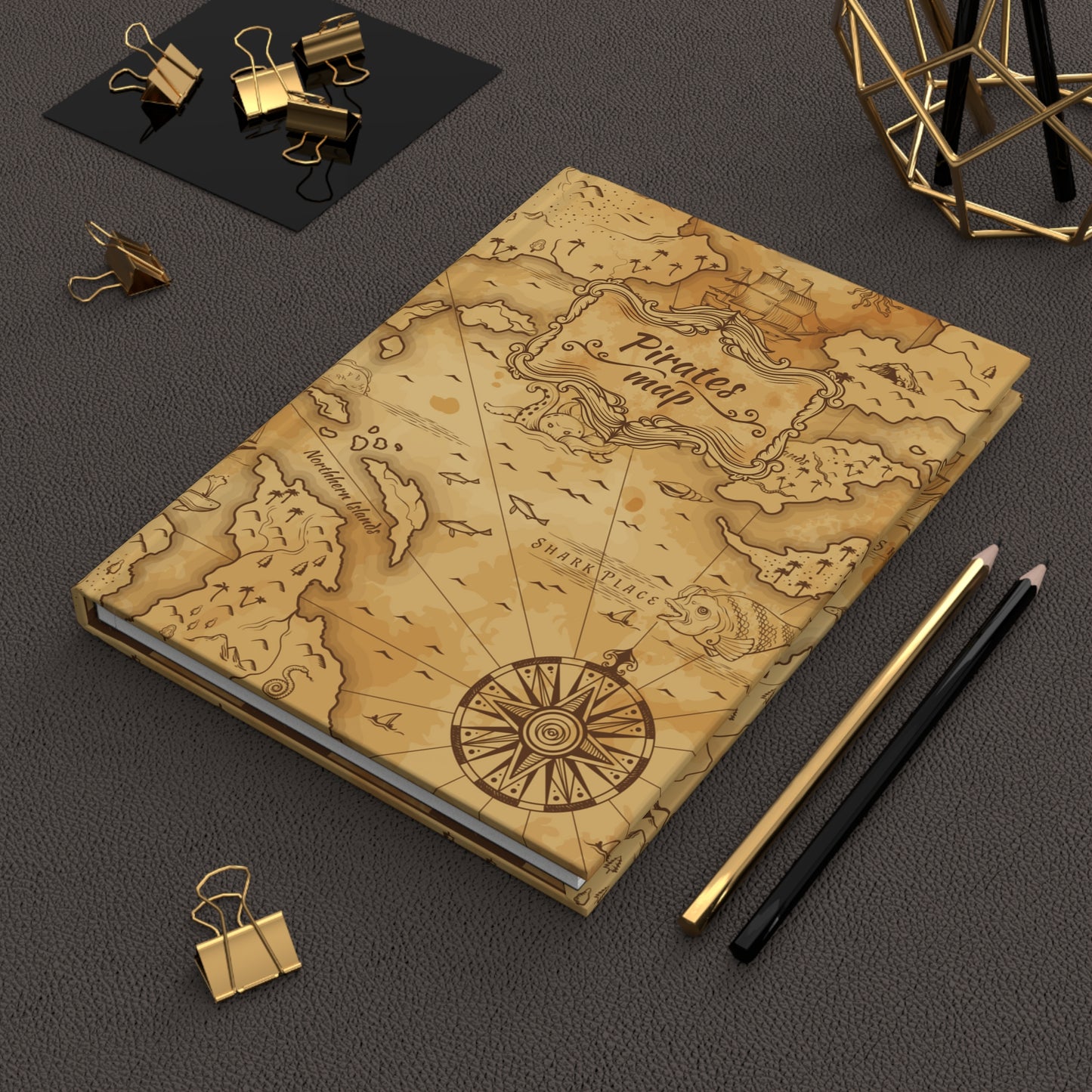 GU 'Pirates Map' Hardcover Notebook