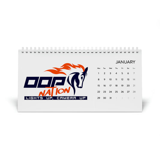 Oop Nation Desk Calendar (2024 grid)