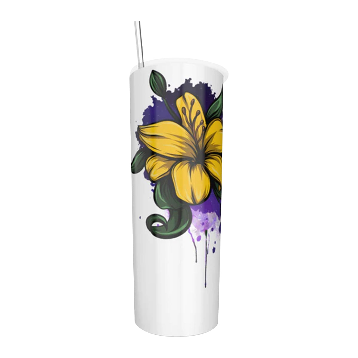Big Jason  Glitter Tumbler With Stainless Steel Straw