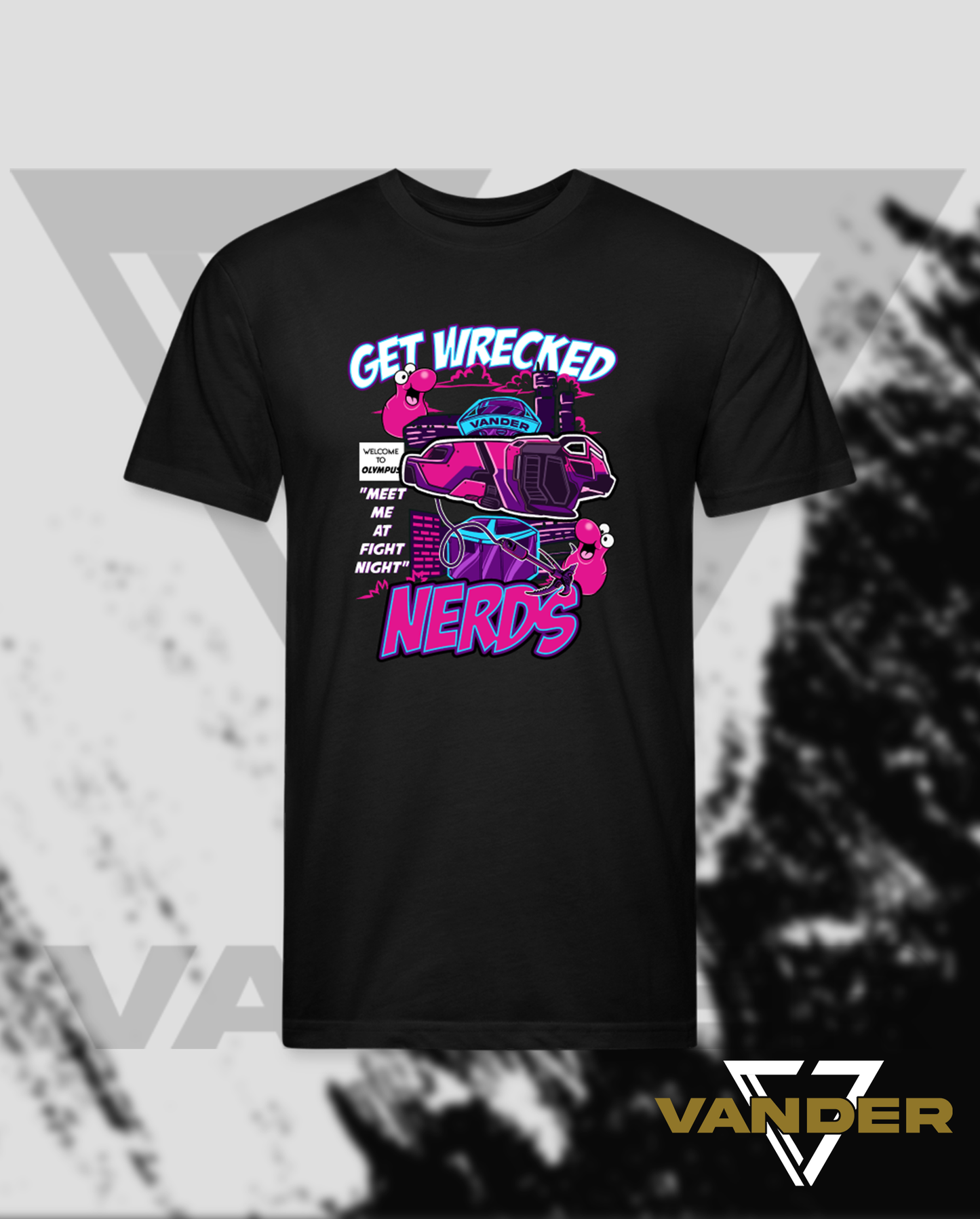 Adult Vander ‘Get Wrecked Nerds’ Graphic Fitted T-Shirt