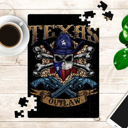 Texas Outlaw Skull and Bones Puzzle