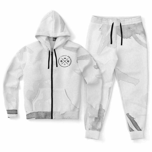 Adult All Over Print Fashion Zipped Hoodie & Jogger Set
