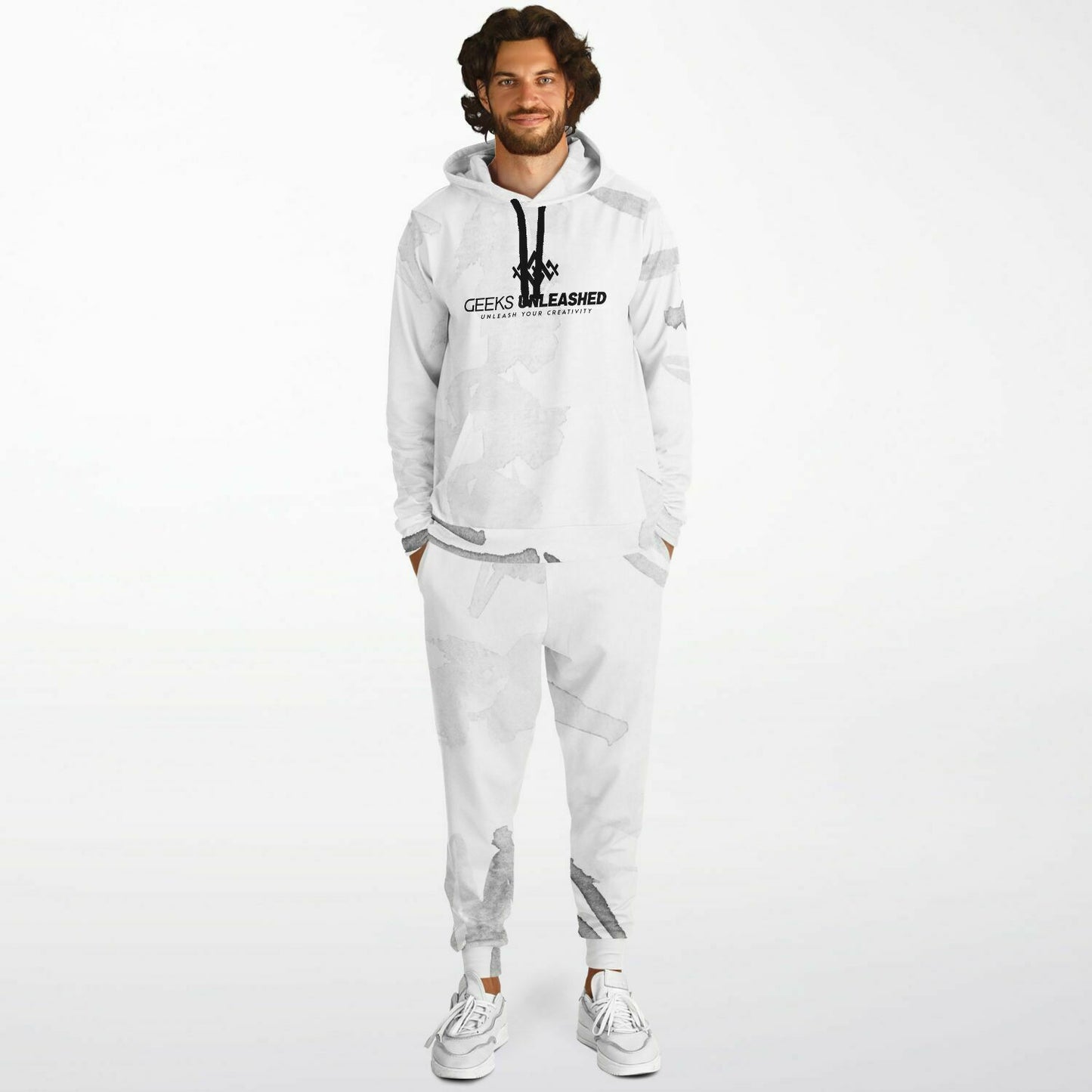 All Over Print Athletic Hoodie & Jogger Set