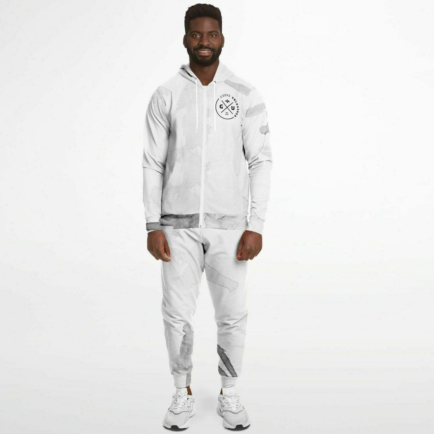 Adult All Over Print Athletic Zipped Hoodie & Jogger Set