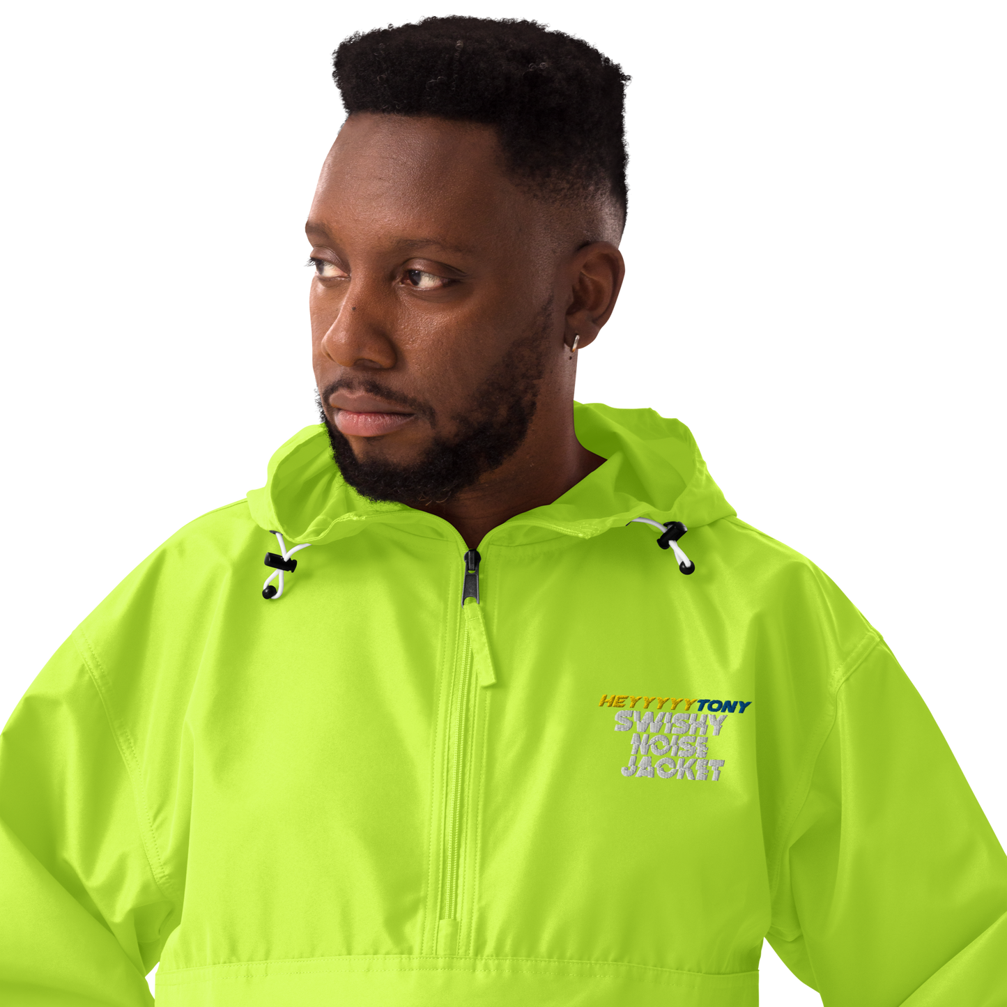 Adult HeyyyyTony Embroidered Champion Packable Jacket