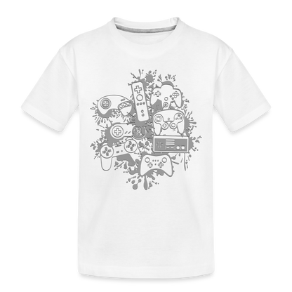 GU 'Controller Splash (Gray)' Toddler Premium Organic T-Shirt - white