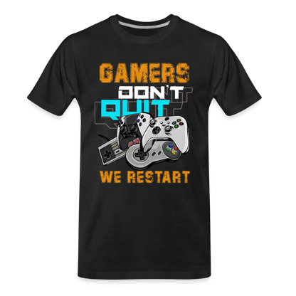 GU 'Gamers Don't Quit' Men’s Premium Organic T-Shirt - black