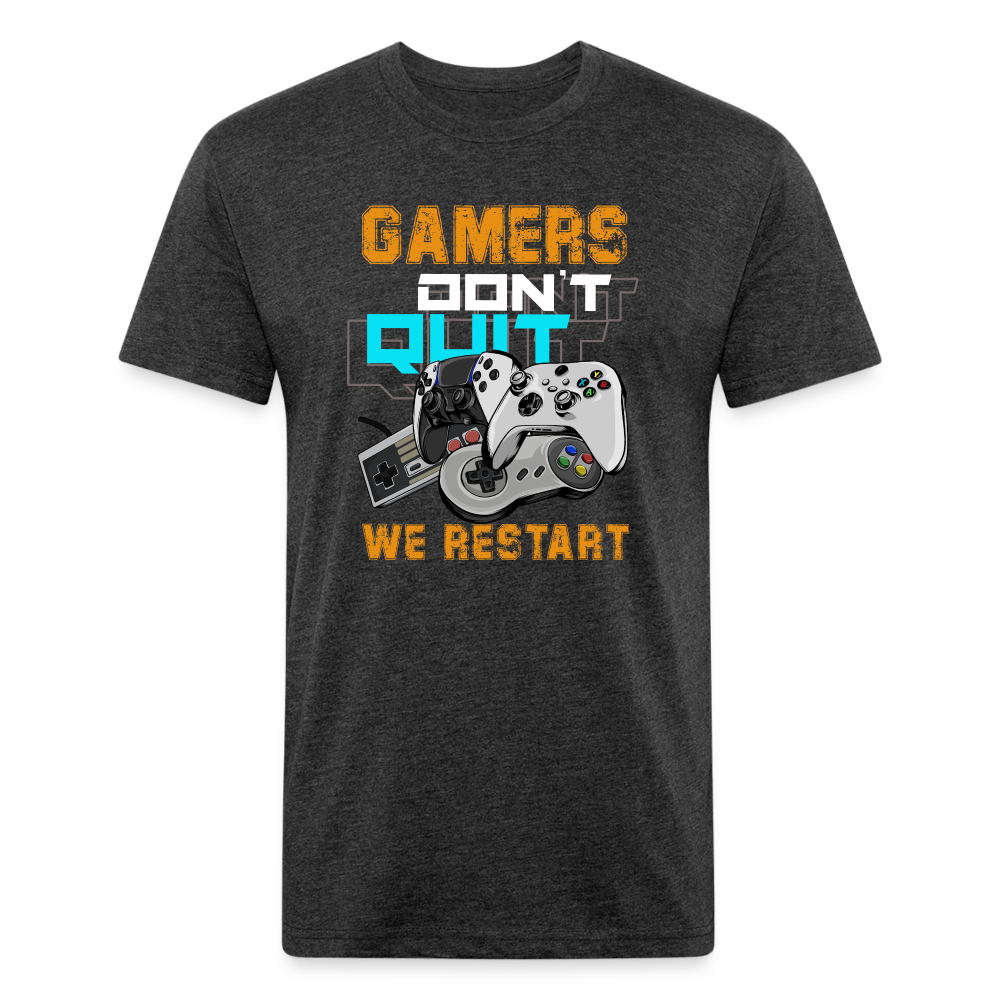 GU 'Gamers Don't Quit' Fitted T-Shirt - heather black