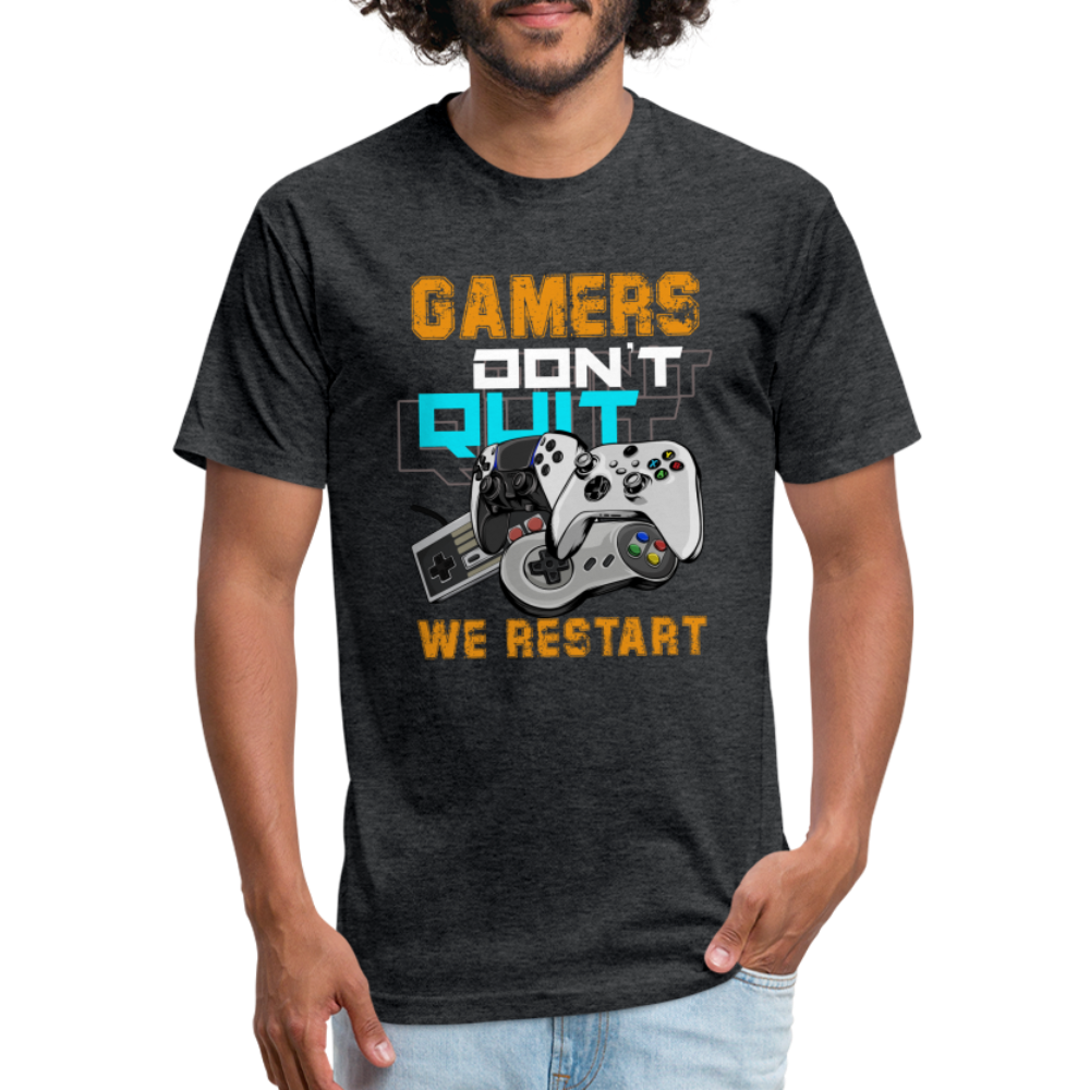 GU 'Gamers Don't Quit' Fitted T-Shirt - heather black