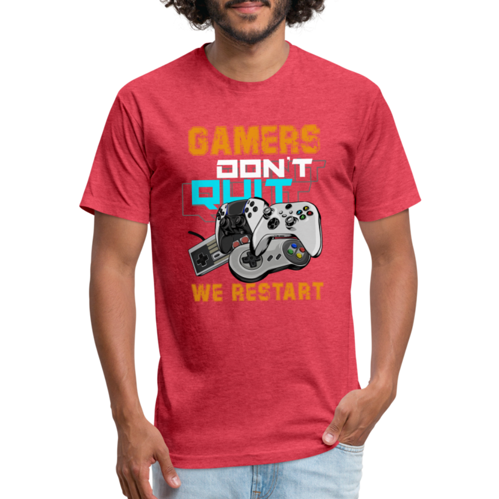 GU 'Gamers Don't Quit' Fitted T-Shirt - heather red