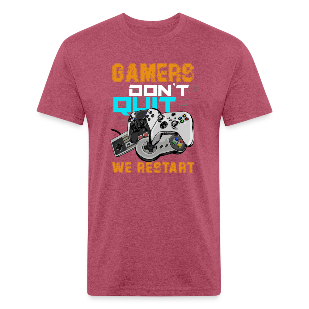 GU 'Gamers Don't Quit' Fitted T-Shirt - heather burgundy
