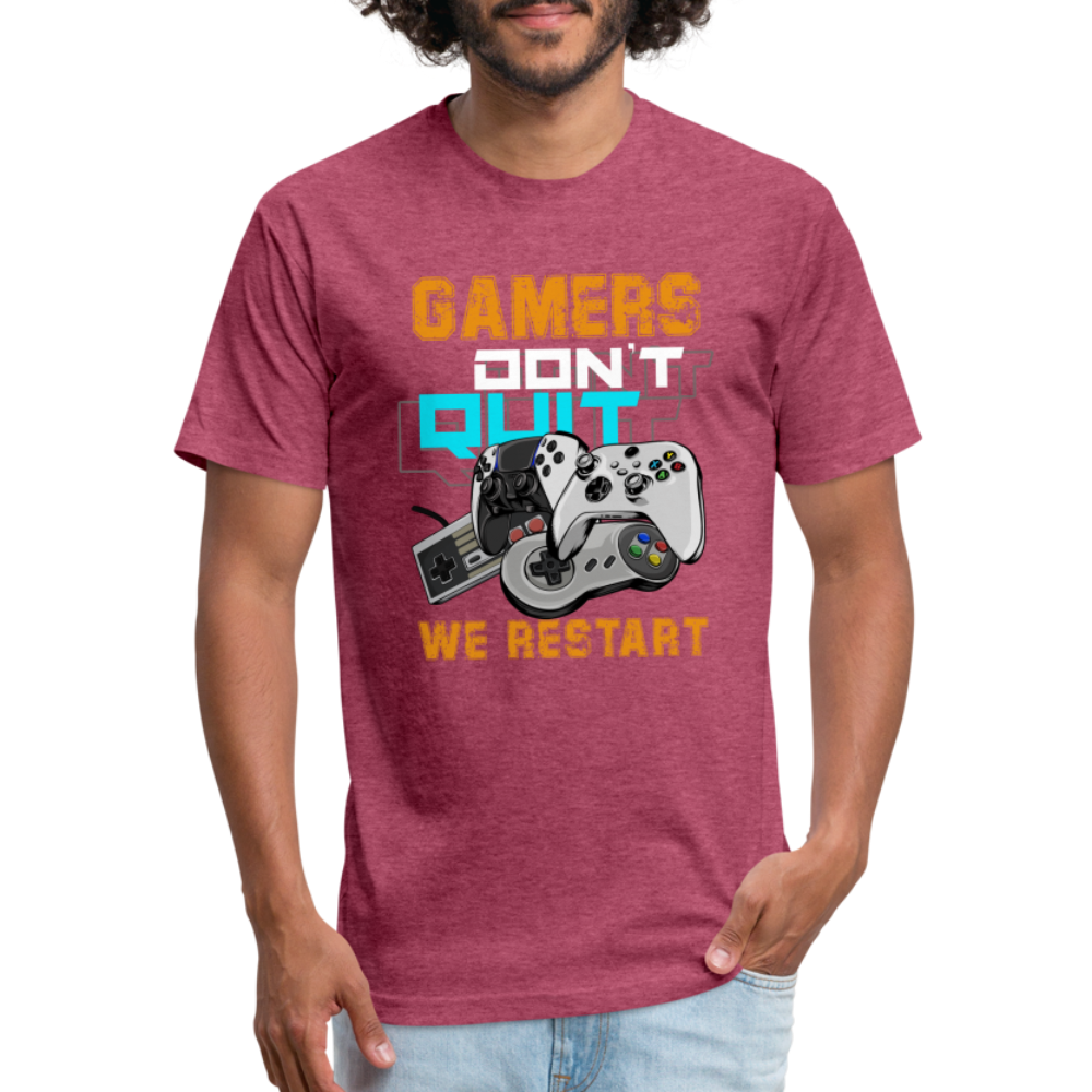 GU 'Gamers Don't Quit' Fitted T-Shirt - heather burgundy