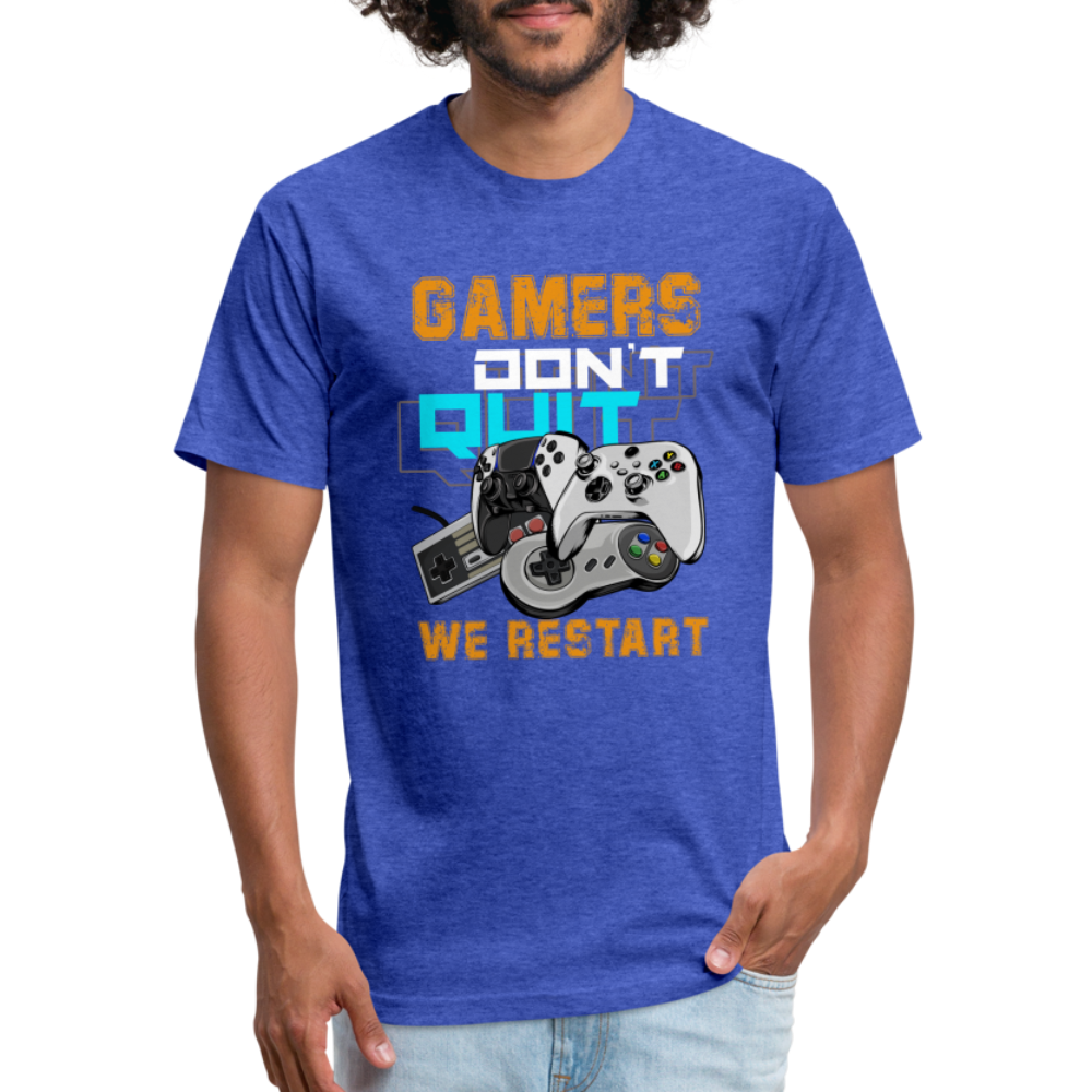 GU 'Gamers Don't Quit' Fitted T-Shirt - heather royal