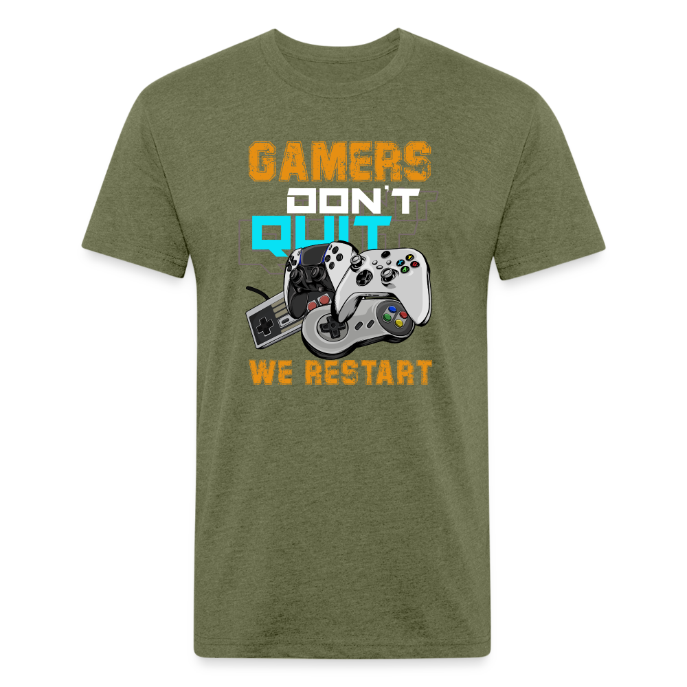 GU 'Gamers Don't Quit' Fitted T-Shirt - heather military green