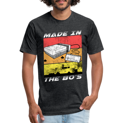 GU 'Made in the 80's' Fitted T-Shirt - White - heather black