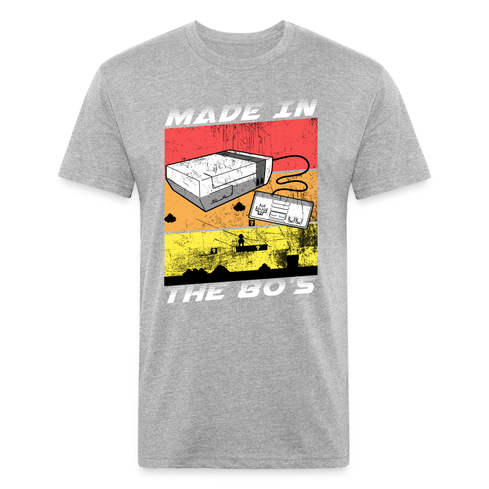 GU 'Made in the 80's' Fitted T-Shirt - White - heather gray