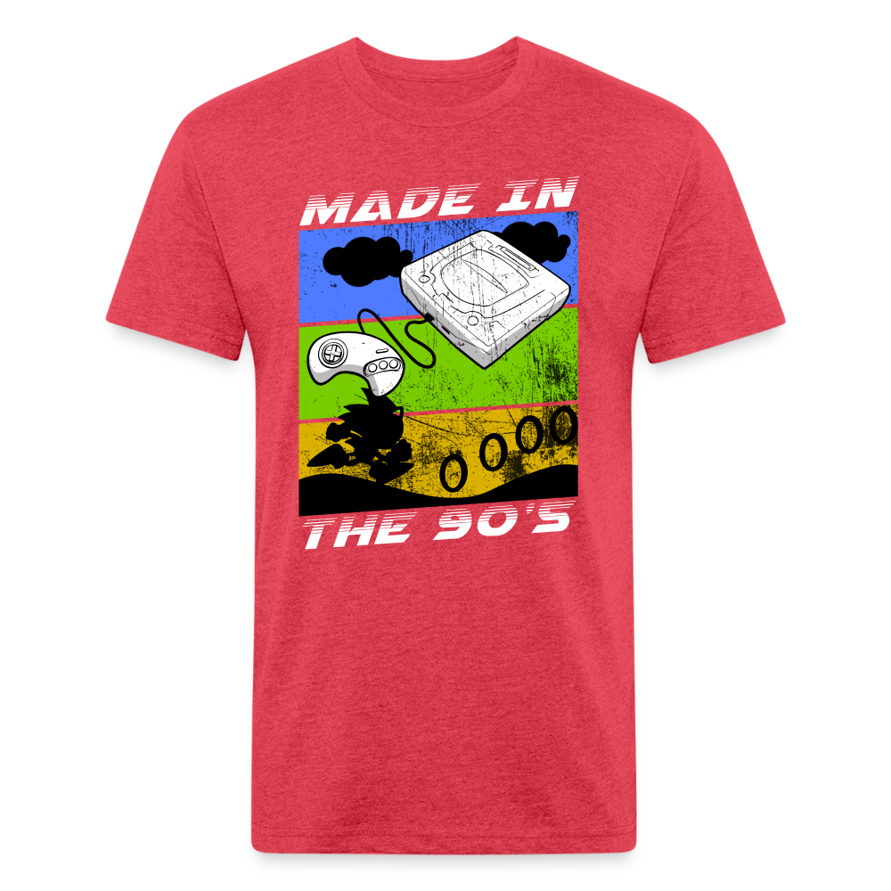 GU 'Made in the 90's' Fitted T-Shirt - White - heather red