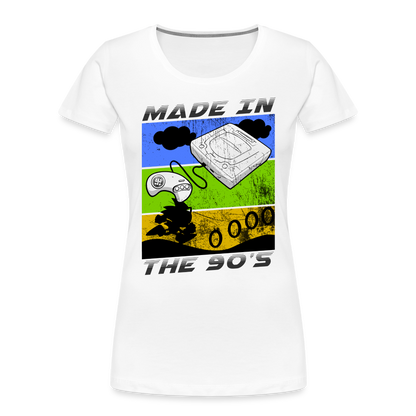 GU 'Made in the 90's' Women’s Premium Organic T-Shirt - white