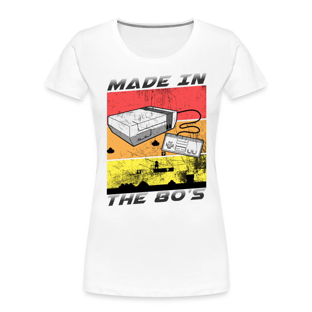 GU 'Made in the 80's' Women’s Premium Organic T-Shirt - white