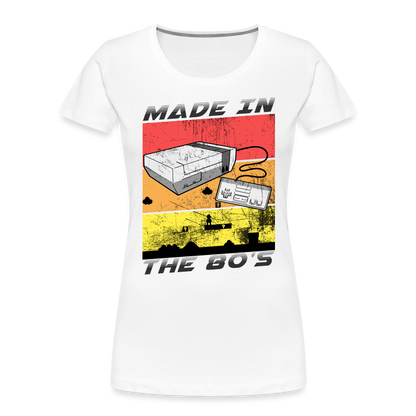 GU 'Made in the 80's' Women’s Premium Organic T-Shirt - white