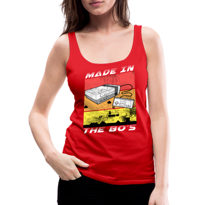 GU 'Made in the 80's' Women’s Premium Tank Top - White - red