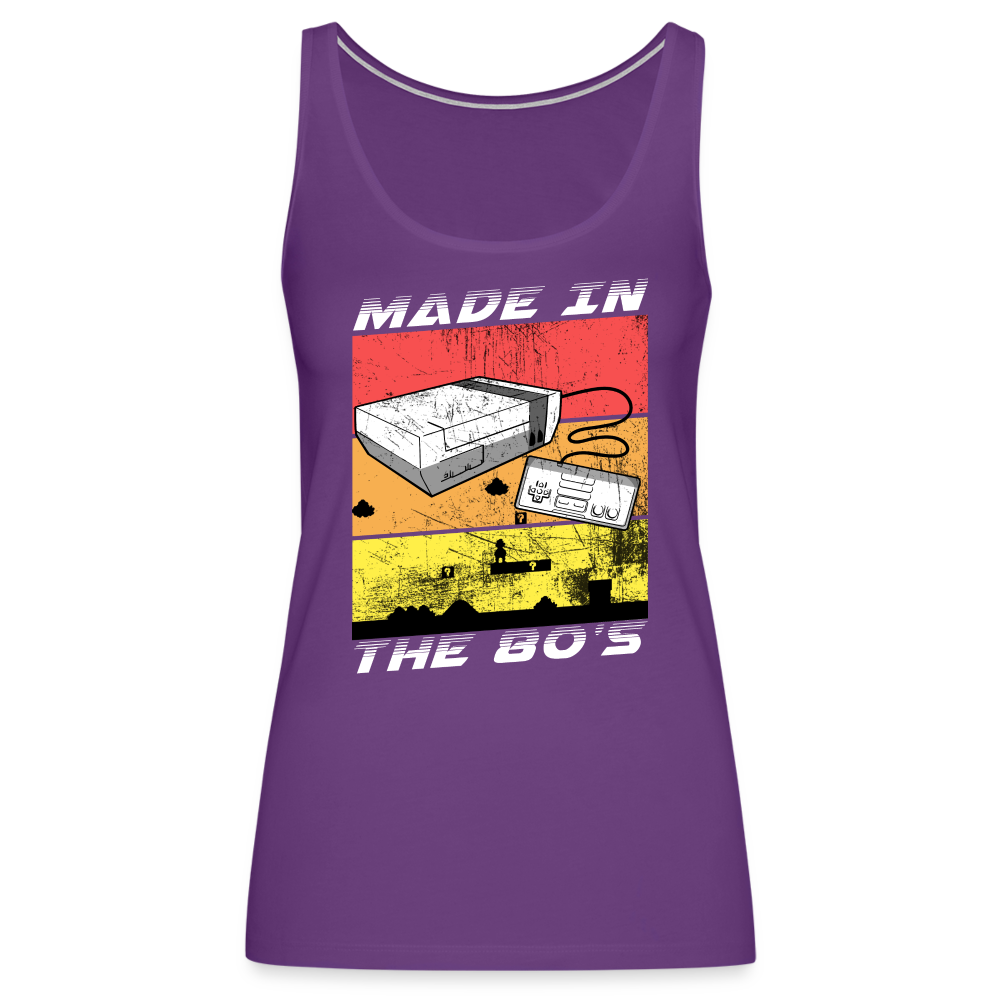 GU 'Made in the 80's' Women’s Premium Tank Top - White - purple