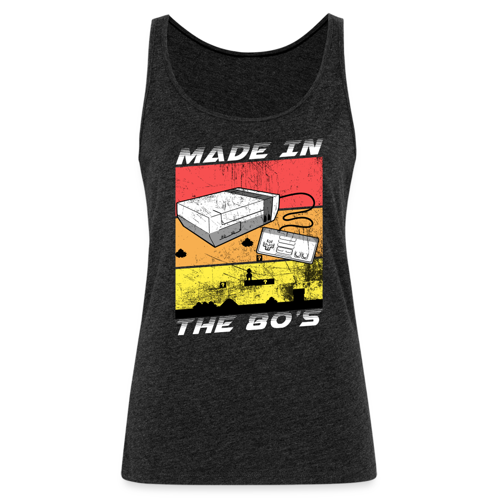 GU 'Made in the 80's' Women’s Premium Tank Top - White - charcoal grey