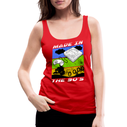 GU 'Made in the 90's' Women’s Premium Tank Top - White - red