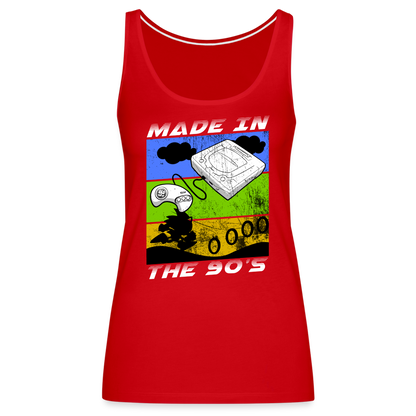 GU 'Made in the 90's' Women’s Premium Tank Top - White - red