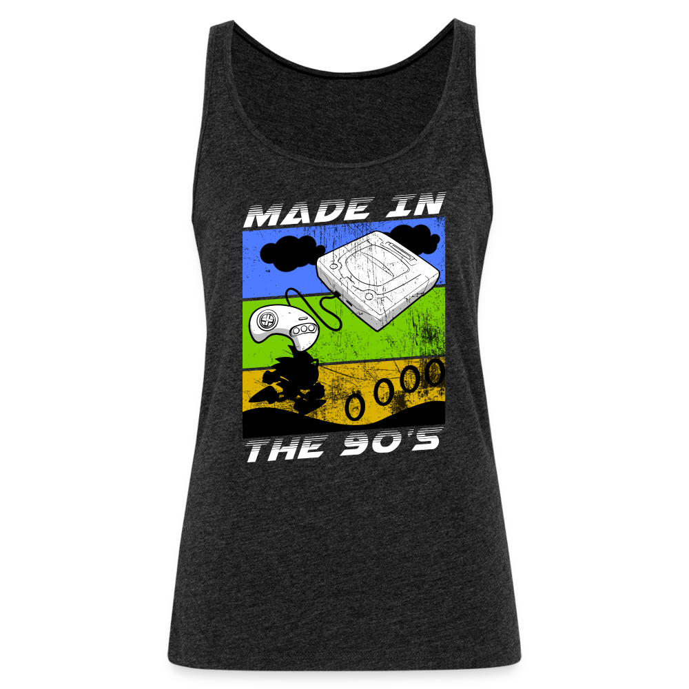 GU 'Made in the 90's' Women’s Premium Tank Top - White - charcoal grey