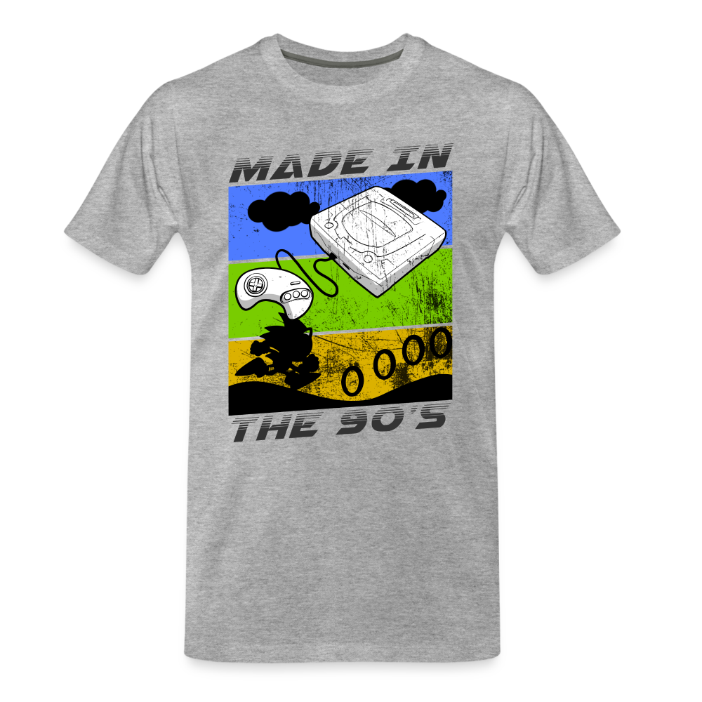 GU 'Made in the 90's' Men’s Premium Organic T-Shirt - heather gray
