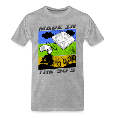 GU 'Made in the 90's' Men’s Premium Organic T-Shirt - heather gray
