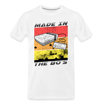 GU 'Made in the 80's' Men’s Premium Organic T-Shirt - white