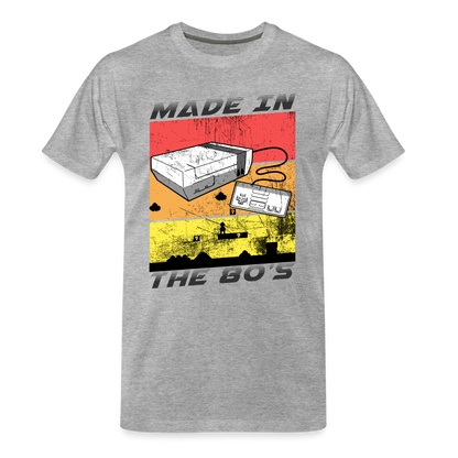 GU 'Made in the 80's' Men’s Premium Organic T-Shirt - heather gray