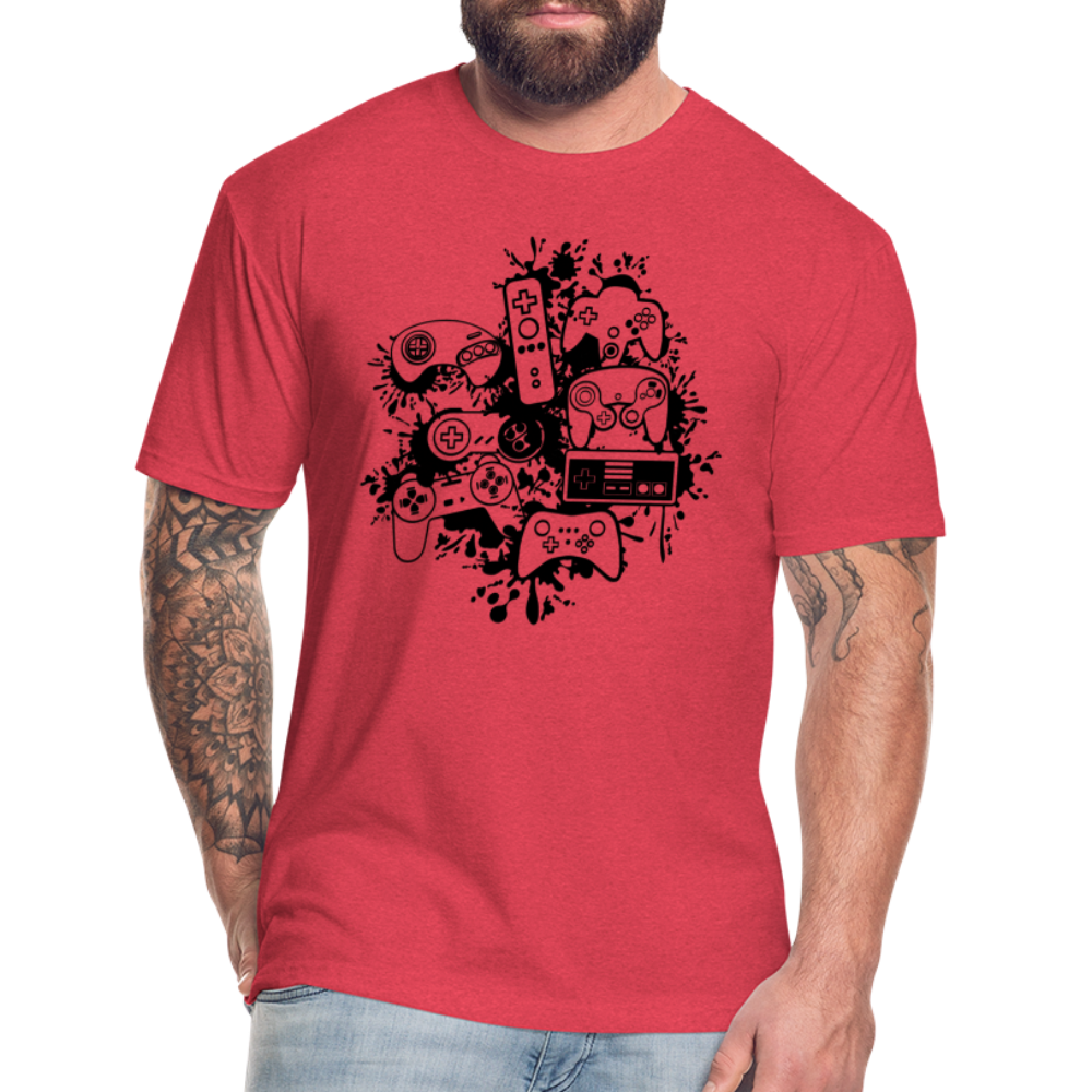 Controller Splash Fitted T-Shirt - heather red