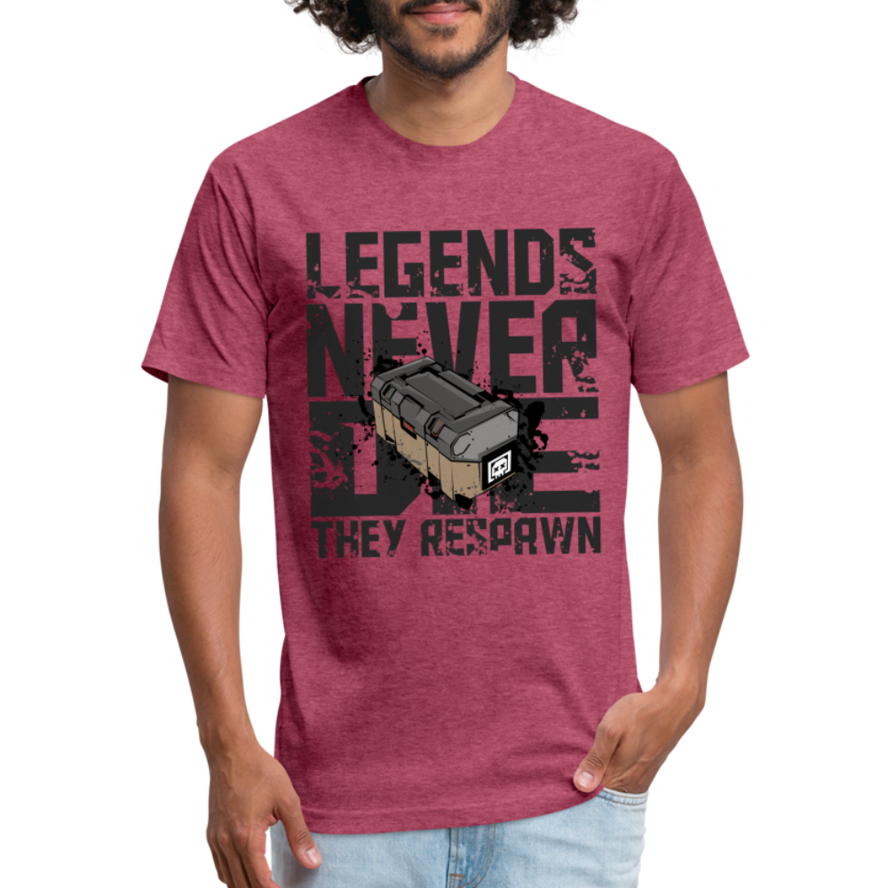 GU 'Legends Never Die' Fitted T-Shirt - heather burgundy