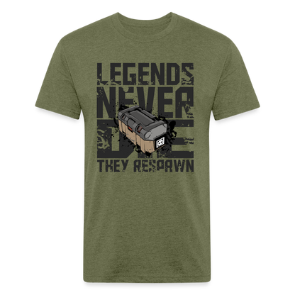 GU 'Legends Never Die' Fitted T-Shirt - heather military green