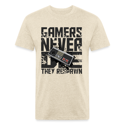 GU 'Gamers Never Die' Fitted T-Shirt - NES - heather cream