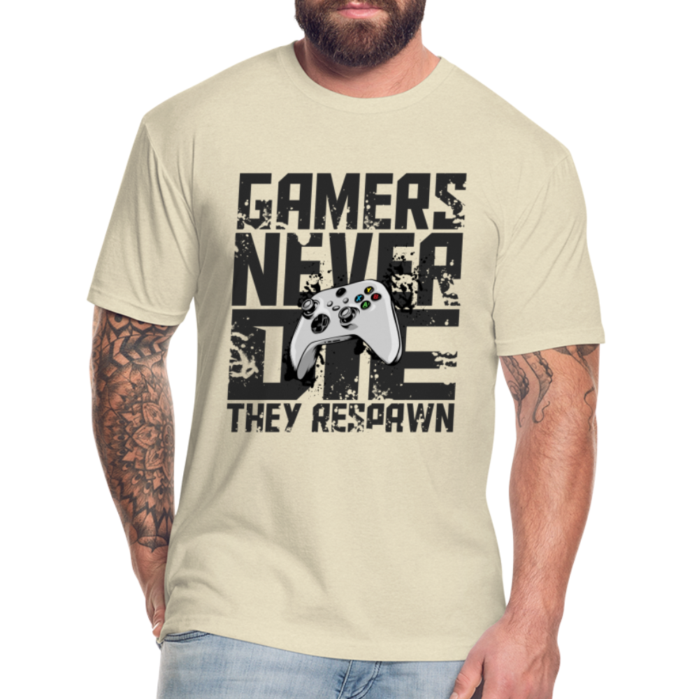 GU 'Gamers Never Die' Fitted T-Shirt- XBOX - heather cream