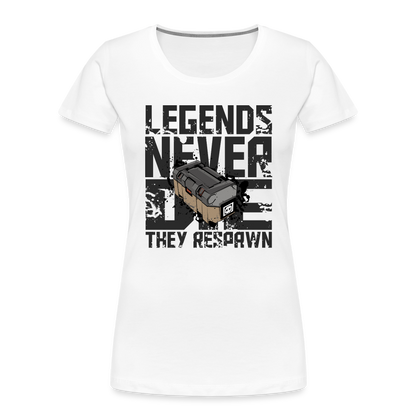 GU 'Legends Never Die' Women’s Premium Organic T-Shirt - white