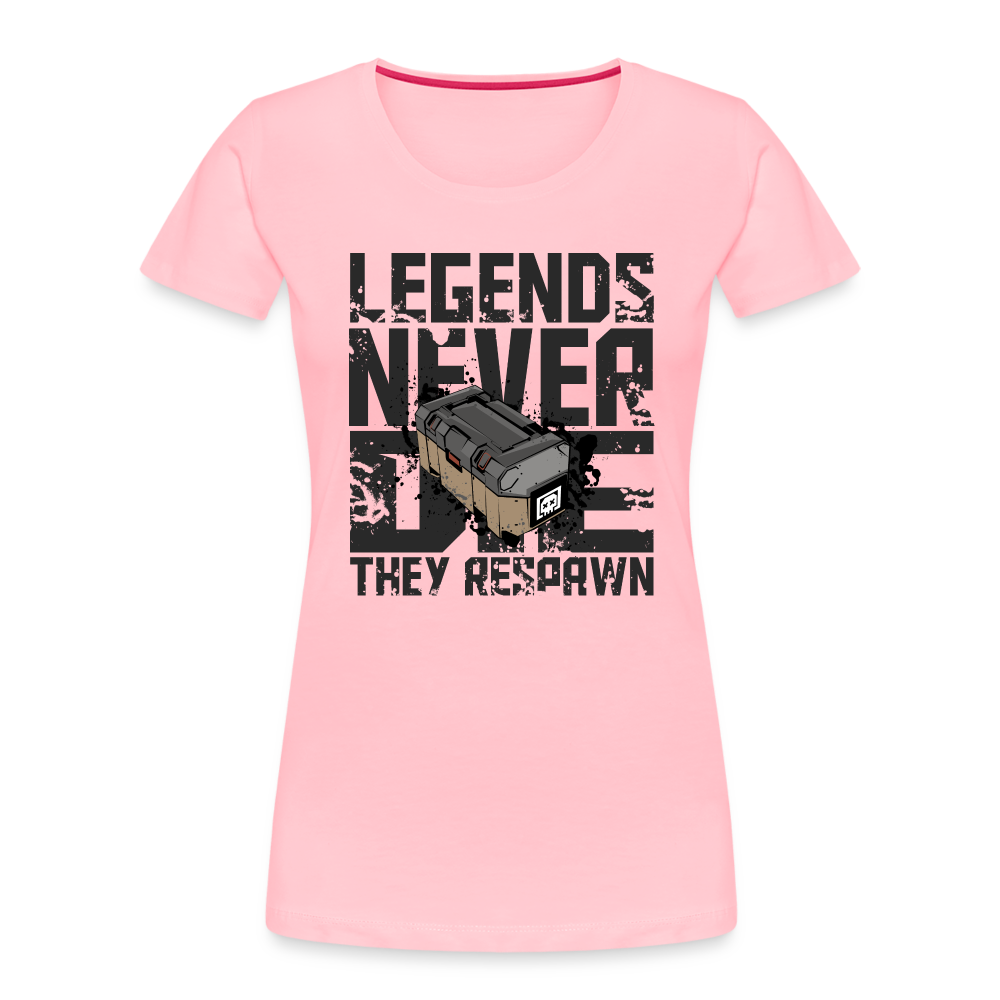 GU 'Legends Never Die' Women’s Premium Organic T-Shirt - pink