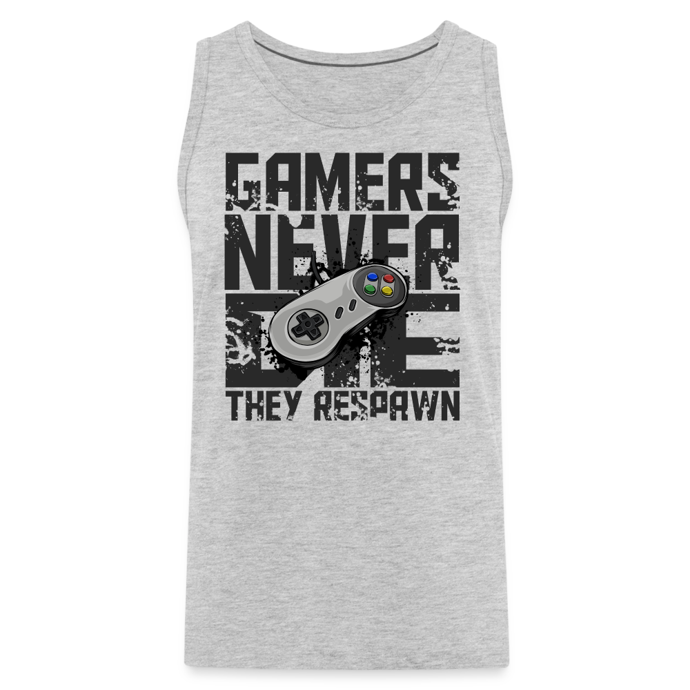 Men's Gamers Never Die Tank Top - Retro