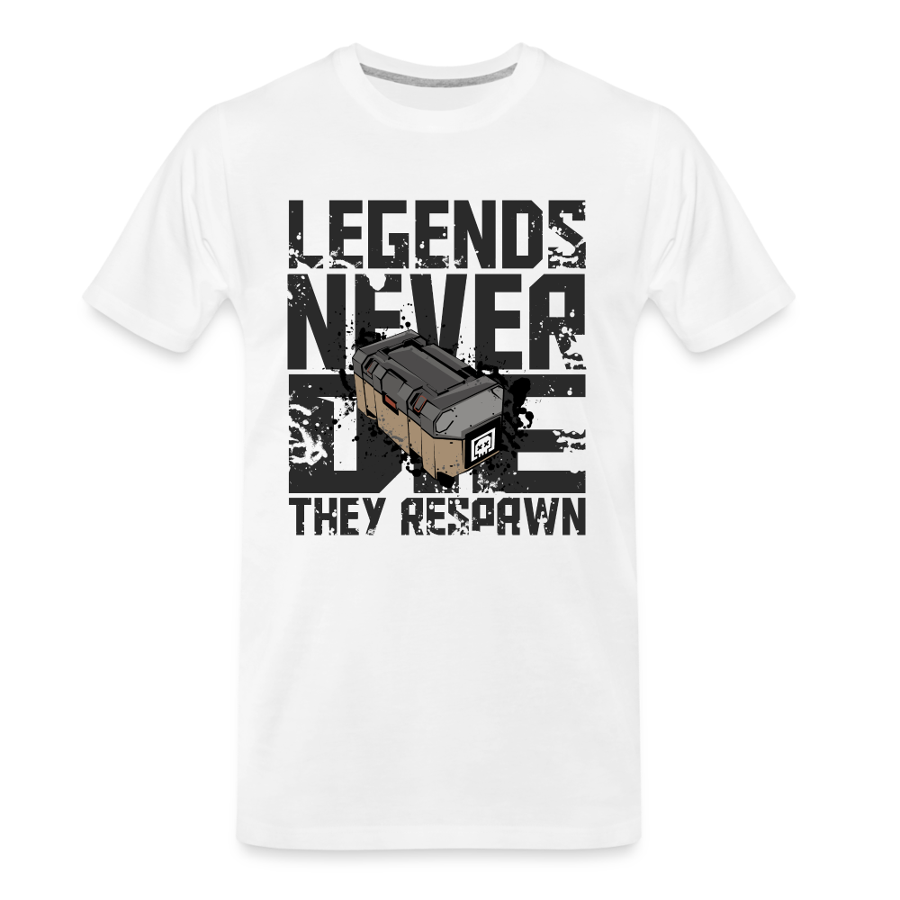 GU 'Legends Never Die' Men’s Premium Organic T-Shirt - white